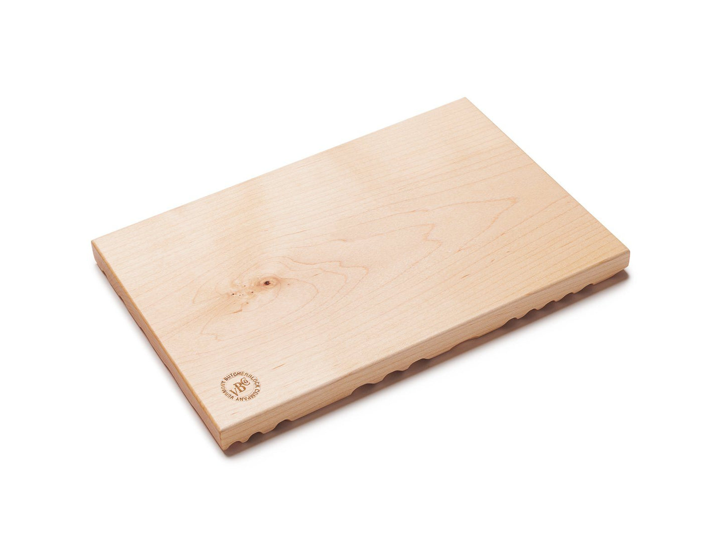 Crafted from sustainable & locally sourced Maple hardwood, these cutting boards completely support the bread, but have deep grooves to catch crumbs. 