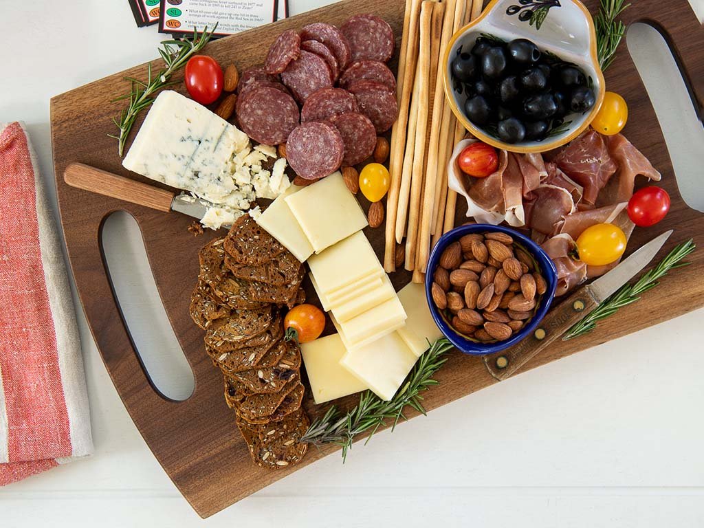 The Marsh charcuterie board adds beauty and sophistication to your get-togethers, both small and large.